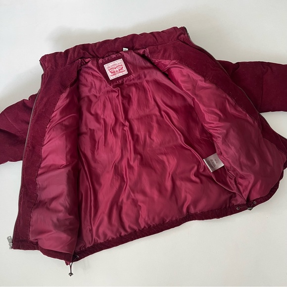 LEVI’S • XL Corduroy puffer jacket in burgundy - Picture 12 of 13